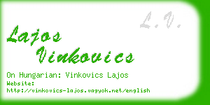 lajos vinkovics business card